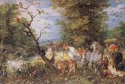 Jan Brueghel The Elder The Animals entering the Ark oil painting reproduction